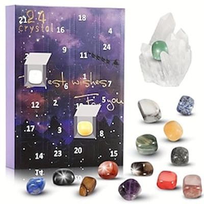 1pc Christmas Gemstone Advent Calendar, 24 Natural Crystal Gemstones Stone, Gemstones To Open Each Day For Learning Collection, Gemstone Christmas Advent Calendar For Girls Boys Geology Enthusiasts Lightinthebox 1pc Christmas Gemstone Advent Calendar, 24 Natural Crystal Gemstones Stone, Gemstones To Open Each Day For Learning Collection, Gemstone Christmas Advent Calendar For Girls Boys Geology Enthusiasts Lightinthebox