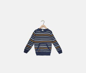 Kids Boys Stripe Sweatshirt  Navy Combo