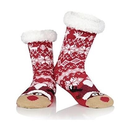 Fuzzy Socks for Women House Socks Indoor Winter Warm Furry Socks Athletic Socks for Christmas miniinthebox