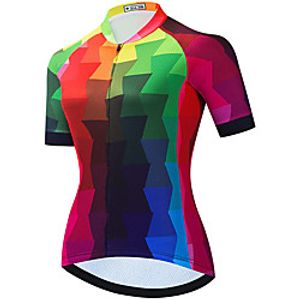 21Grams Women's Short Sleeve Cycling Jersey Summer Spandex Black / Red Bike Top Mountain Bike MTB Road Bike Cycling Quick Dry Moisture Wicking Sports Clothing Apparel / Stretchy / Athleisure miniinthebox