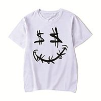 Men's Unisex Tee T shirt Hot Stamping Anime Graphic Prints Plus Size Jujutsu Kaisen Print Short Sleeve Casual Tops Cotton Basic Designer Big and Tall White Black Red Lightinthebox - thumbnail