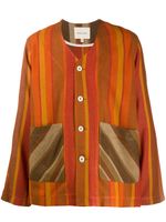 Nicholas Daley striped contrast cardigan - ORANGE