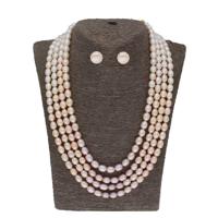 Tulsi 4 Lines Pearl Necklaces Set - JPFEB-22-190