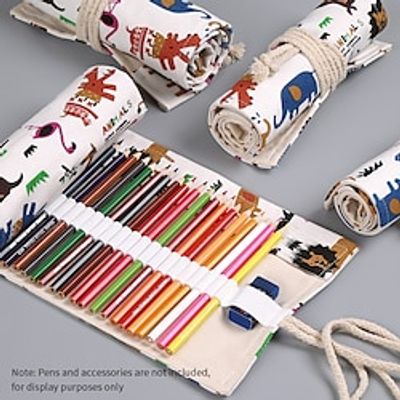 PencilCasePenPouchMarkerBag Multifunction Canvas for School Student Kids Lightinthebox