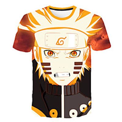Inspired by Naruto Uchiha Sasuke Anime Cartoon 100% Polyester 3D Harajuku Graphic Kawaii T-shirt For Women's / Men's miniinthebox