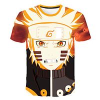 Inspired by Naruto Uchiha Sasuke Anime Cartoon 100% Polyester 3D Harajuku Graphic Kawaii T-shirt For Women's / Men's miniinthebox - thumbnail