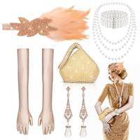 Retro Vintage Roaring 20s 1920s Outfits Flapper Headband Opera Gloves clutch The Great Gatsby Flapper Girl Women's Halloween Party / Evening 1 Bracelet Lightinthebox