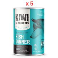 Kiwi Kitchens Wild Caught Fish Dinner Canned Wet Dog Food 375G Pack Of 5