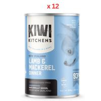 Kiwi Kitchens Mackerel & Lamb Dinner Canned Wet Dog Food 375G Pack Of 12