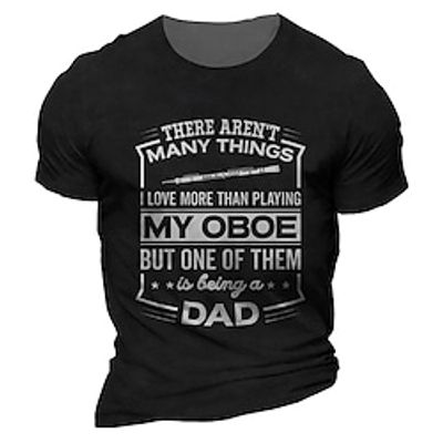 Men's Unisex T shirt 3D Print Graphic Prints Letter Crew Neck Street Daily Print Short Sleeve Tops Casual Designer Big and Tall Sports Black Army Green Khaki Lightinthebox