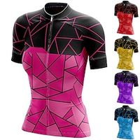 21Grams Women's Cycling Jersey Short Sleeve Bike Top with 3 Rear Pockets Mountain Bike MTB Road Bike Cycling Breathable Quick Dry Moisture Wicking Reflective Strips Yellow Red Blue Spandex Sports miniinthebox - thumbnail