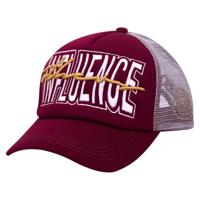 B180 Influnce Unisex Trucker Cap Maroon+White - thumbnail