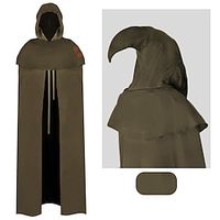Vintage Punk  Gothic Medieval Hooded Cloak Shawls Witch Plague Doctor Wizard Men's Women's Cosplay Costume Halloween Party  Evening LARP Ren Faire Cloak Lightinthebox - thumbnail