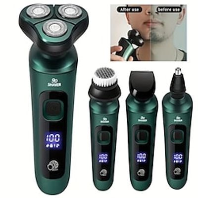 Electric Razor For Men 4 In 1 Smart Electric Shaver LCD Digital Display Three-Head Floating Razor USB Rechargeable Washing Multi-Function Beard Knife Lightinthebox Electric Razor For Men 4 In 1 Smart Electric Shaver LCD Digital Display Three-Head Floating Razor USB Rechargeable Washing Multi-Function Beard Knife Lightinthebox
