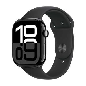 Apple Watch Series 10, Cellular, 46mm Jet Black, Aluminum Case with Black Sport Band