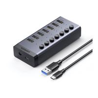 UGREEN 7 Port USB-A 3.0 Hub 12V2A Power Supply USB-C Input (UK) 5Gbps