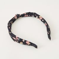 Floral Print Knotted Hairband - thumbnail