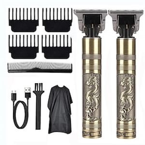 Hair Clippers for Men Professional Hair Trimmer Cordless Hair Trimmer Zero Gapped T-Blade Trimmer Edgers Clippers Electric Beard Trimmer Shaver Hair Cutting Grooming Kit Gifts for Men Pair With a Wrap Lightinthebox