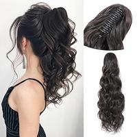 Ponytail Extension 24 inch Black Claw Ponytail Extension Dark Brown Fake Hair Pieces Claw Ponytail Extension For Women Lightinthebox