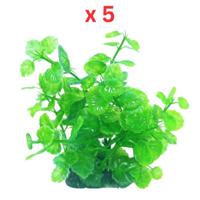 Aquarium Plastic Plant - M413-W6XH13 Cm Pack Of 5