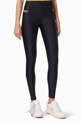 Logo Active Leggings in Stretch Nylon Logo Active Leggings in Stretch Nylon
