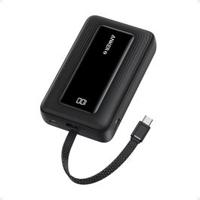 Anker Power Bank (20K, 30W, Built-In USB-C Cable) - Black