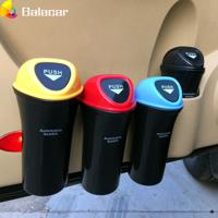 Car Trash Can Organizer Garbage Holder Automobiles Storage Bag Accessories Auto Door Seat Back Visor Trash Bin Paper Dustbin