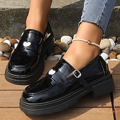 Women's Mules Slip-Ons Loafers Plus Size Classic Loafers Outdoor Work Daily Solid Color Flat Heel Square Toe Fashion Cute Basic Faux Leather Loafer Black miniinthebox Women's Mules Slip-Ons Loafers Plus Size Classic Loafers Outdoor Work Daily Solid Color Flat Heel Square Toe Fashion Cute Basic Faux Leather Loafer Black miniinthebox