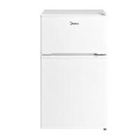 Midea 134L Gross Double Door Refrigerator With Separate Chiller Compartment, 2L Bottle Holder, Mini Fridge Inverter Quattro, White - MDRT134FGE01AE