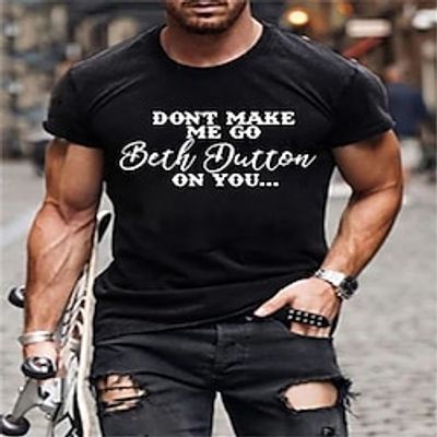 Men's T shirt Hot Stamping Graphic Letter Crew Neck Street Casual Print Short Sleeve Tops Fashion Comfortable Sports Black Wine Lightinthebox
