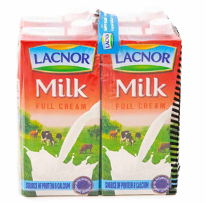 Lacnor Milk Full Cream 1 Litre (Pack of 4)