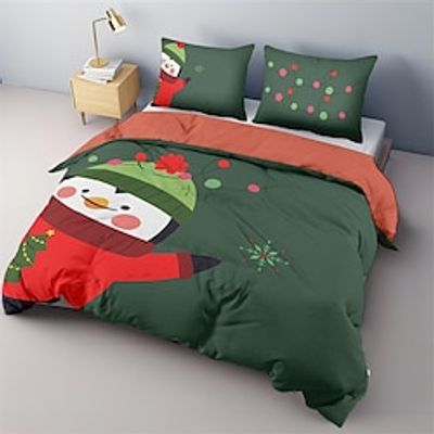 Christmas Animals Duvet Cover Set, 32 Pieces Comforter Cover With Zipper Closure Soft Microfiber Festival Bedding Gifts Christmas Decoration For Home Lightinthebox