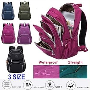 S-L Fashion Classic Backpack School Bag for Teenage Girls Nylon Backpacks Casual Travel Laptop Bag for Men and Women miniinthebox