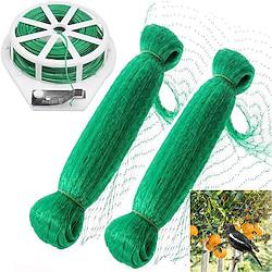 2 Pack Anti Bird Netting (2m x 5m / 6.5 ft x 16.3 ft) with Twine Garden Plant Netting for Protecting Vegetables Plants and Fruit Trees from Birds and Animals Lightinthebox