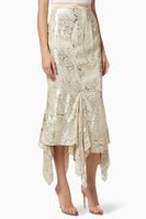 Aquila Skirt in Floral Jacquard - thumbnail