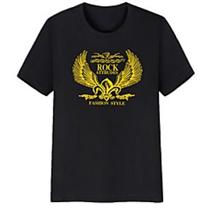 Men's Unisex Tee T shirt Hot Stamping Graphic Prints Wings Letter Plus Size Print Short Sleeve Casual Tops Cotton Basic Fashion Designer Big and Tall White Black Lightinthebox