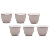 Roomours Coffee Cup 70ml (Set of 6) - Beige/Platinum