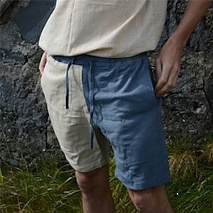 Men's Shorts Summer Shorts Drawstring Elastic Waist Straight Leg Color Block Comfort Breathable Short Casual Daily Holiday Fashion Classic Style Blue miniinthebox