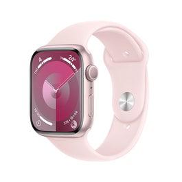 Apple Watch Series 9 GPS 45mm Pink Aluminium Case with Light Pink Sport Band - Medium/Large (MR9H3QA/A)