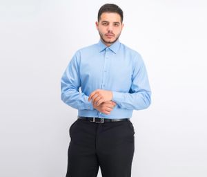 Mens Regular Fit Solid Dress Shirt  Mist