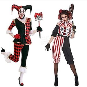 Burlesque Clown Joker Clown Cosplay Costume Adults' Women's Cosplay Halloween Performance Party Halloween Halloween Carnival Masquerade Easy Halloween Costumes miniinthebox