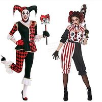 Burlesque Clown Joker Clown Cosplay Costume Adults' Women's Cosplay Halloween Performance Party Halloween Halloween Carnival Masquerade Easy Halloween Costumes miniinthebox - thumbnail