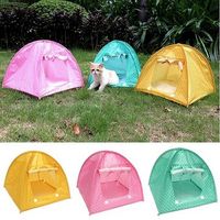 Pet Mini Nylon Camp Tent Bed Puppy Play House Sun Shelter Kitten Cat Kitten For Travel Garden