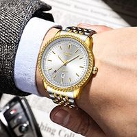 LIGE Men Quartz Watch Diamond Luxury Large Dial Business Calendar Date Zinc alloy Watch Lightinthebox