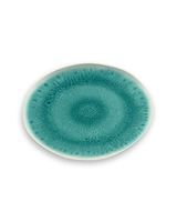 Tarhong Organic Radiant Glaze Oval Platter Turquoise
