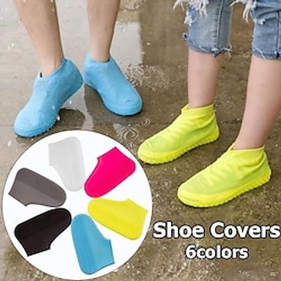 1pair Waterproof Shoe Cover Reusable Non-Slip Foldable Outdoor Overshoes For Rainy Days Lightinthebox