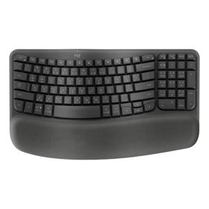 Logitech Ergo Series Wave Keys Wireless Ergonomic Keyboard - Arabic - Black