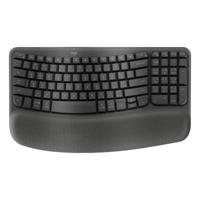 Logitech Ergo Series Wave Keys Wireless Ergonomic Keyboard - Arabic - Black - thumbnail