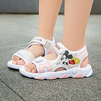 Girls' Sandals Comfort Flower Girl Shoes Princess Shoes PU Heelys Shoes Big Kids(7years ) Daily Home Walking Shoes Pink Green Gray Spring Summer miniinthebox - thumbnail