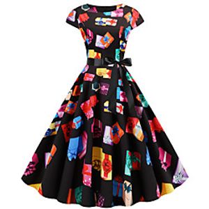 Santa Suit Flapper Dress Dress Adults' Women's Vintage Festival Christmas Halloween New Year Festival / Holiday Terylene Black Women's Easy Carnival Costumes Christmas / Belt miniinthebox